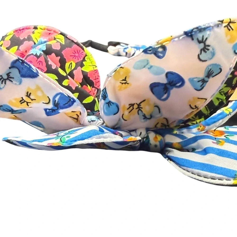 Kids Bunny Ear Headband Set 3pc Floral Striped Bow Hair Accessories Multicolor‎